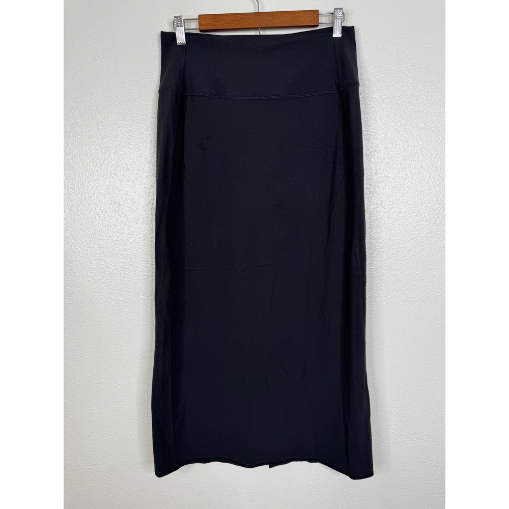 Lululemon Nulu Slim-Fit High-Rise Maxi Skirt Black LW8AOGS Size Large - Picture 4 of 9